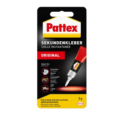 Pattex Sekundenkleber schnelltrocknend farblos 3g