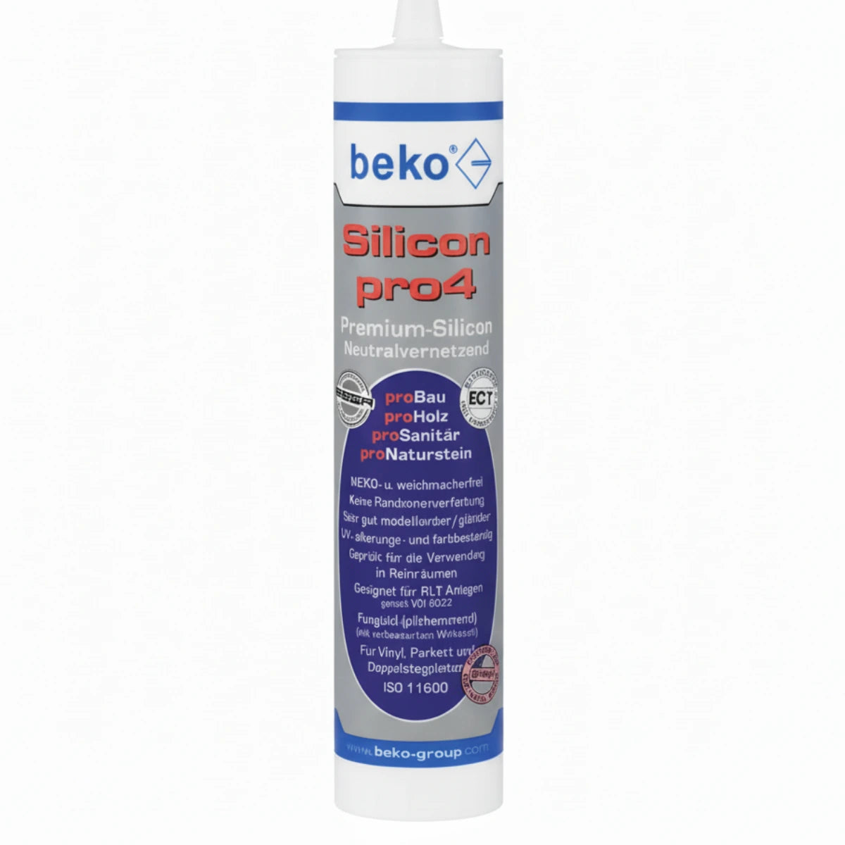 beko Silicon Pro4 Premium - 310 ml Profi-Silikon für Sanitür- und Bauabdichtungen