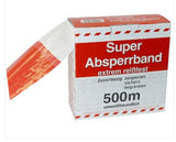 ABSPERRBAND PREMIUM ROT WEISS ANSCHNITT