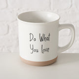 Kaffeebecher Vibo Keramik mit Spruch