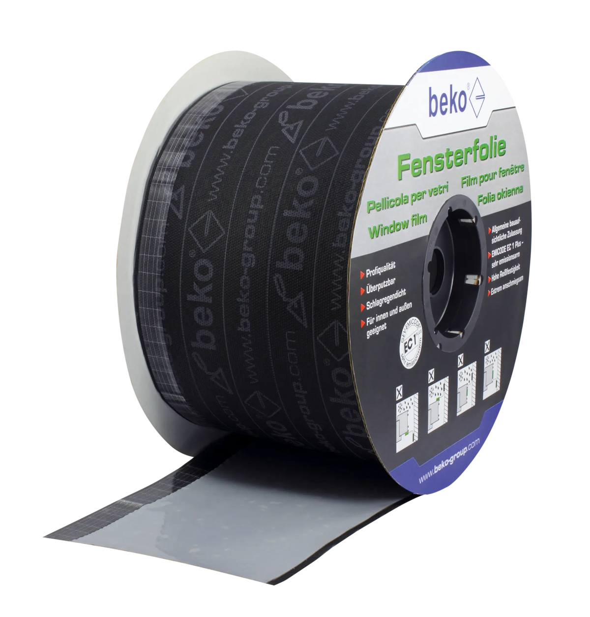 beko Universal Fensterfolie 140 mm vollflächig klebend für Innen und Außen