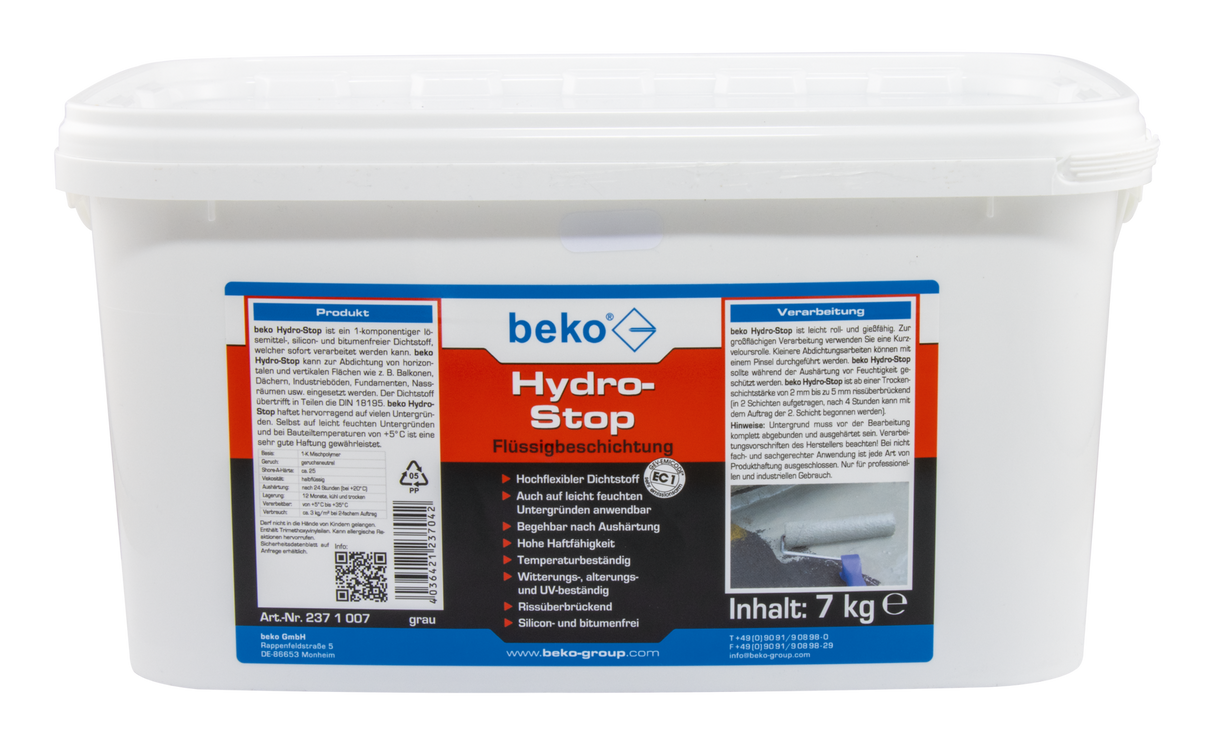 Hydro-Stop Flüssigbeschichtung halbflüssig 7 kg Eimer