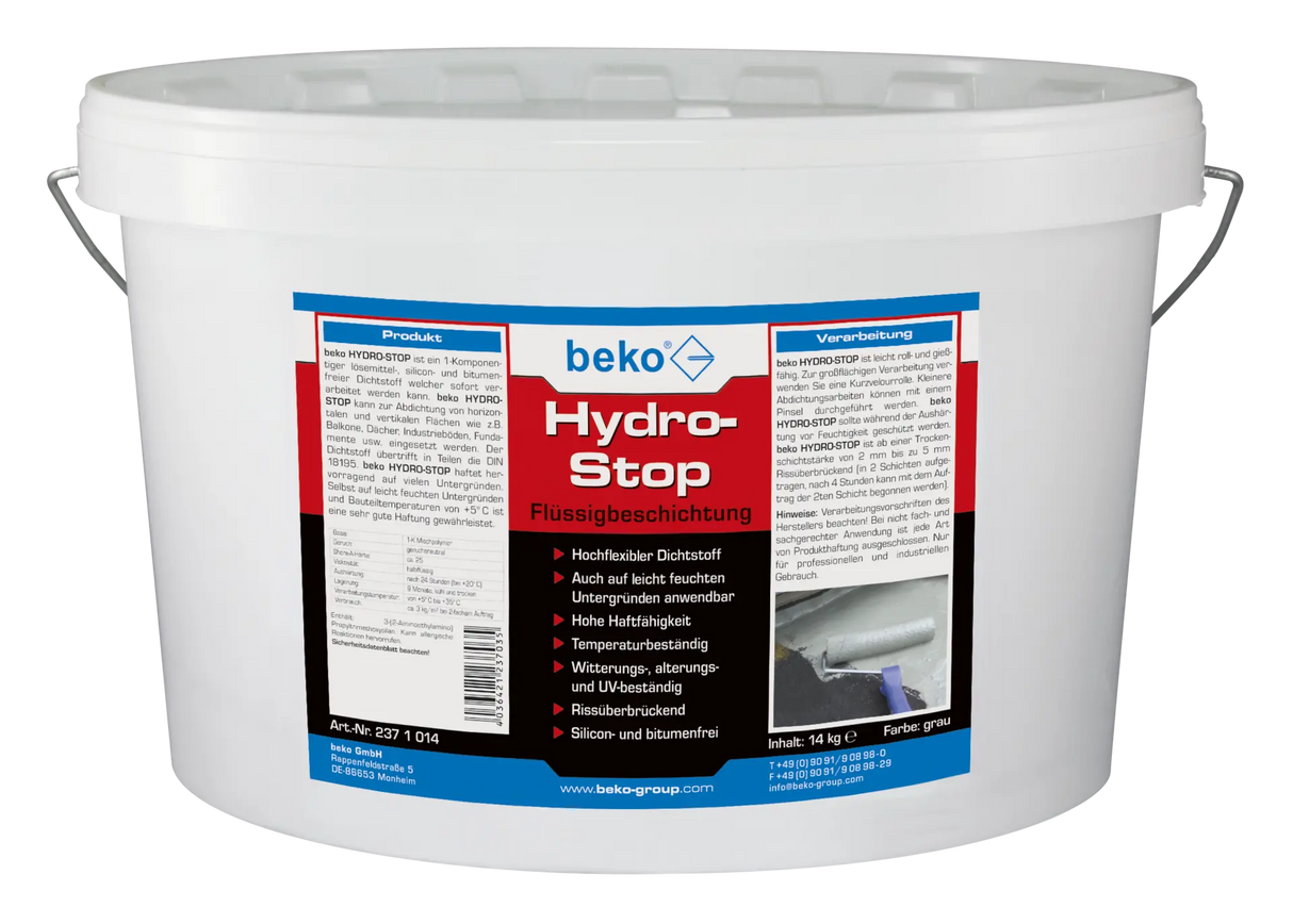 Hydro-Stop Flüssigbeschichtung halbflüssig 14 kg Eimer
