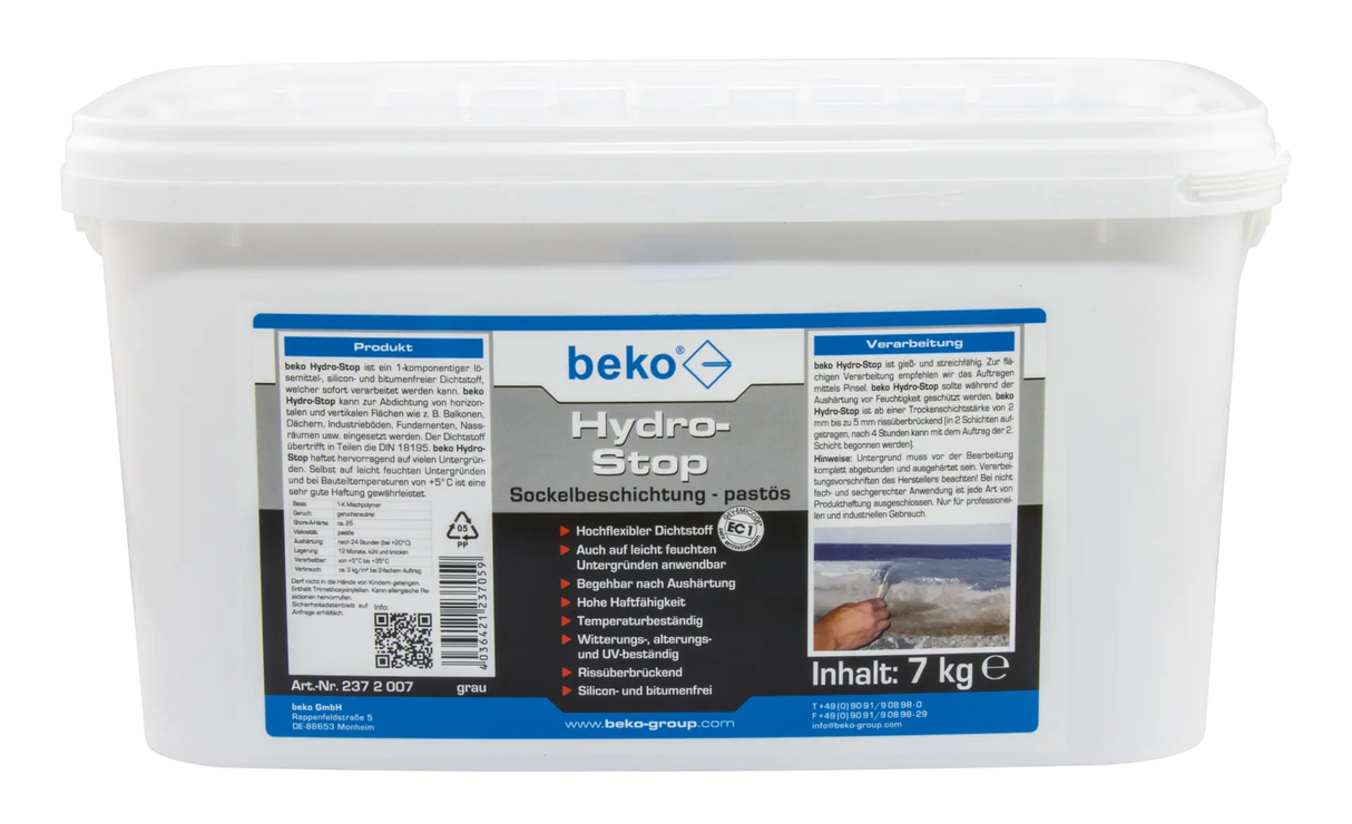 Hydro-Stop Sockelbeschichtung pastös 7 kg Eimer