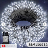 LED Lichterkette Außen 300 LEDs weißes Licht 32 m 12 Modi