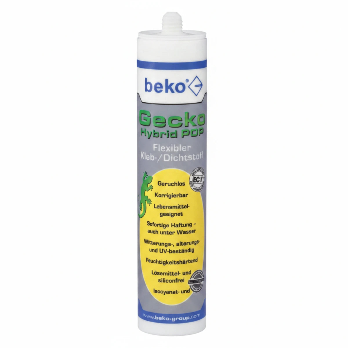 beko Gecko Hybrid POP grau Kleb- und Dichtstoff 310 ml Kartusche