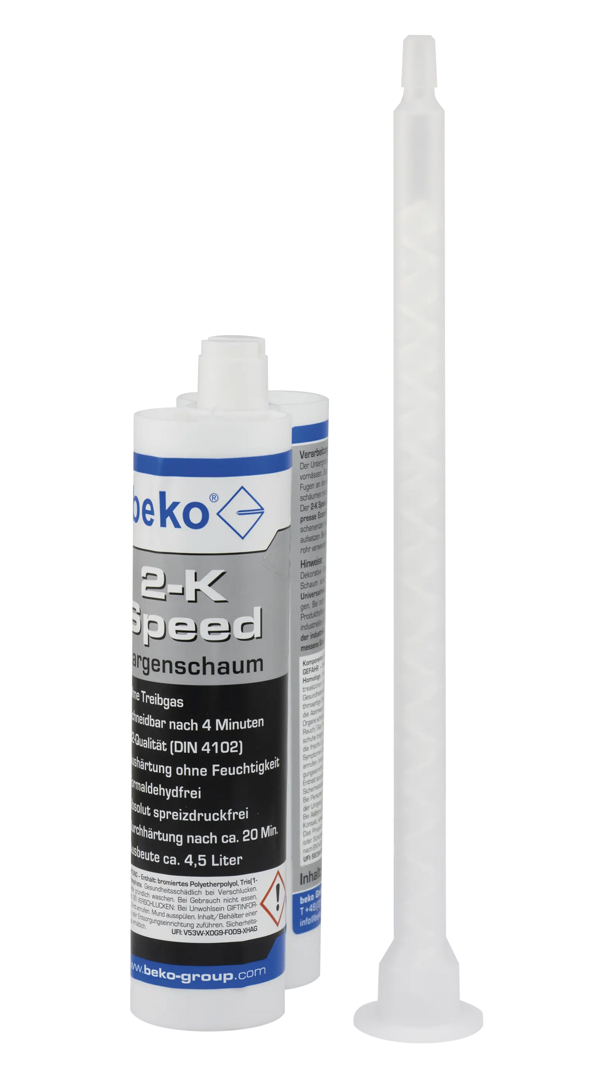 beko 2-K Speed Zargenschaum 210 ml Kartusche beige