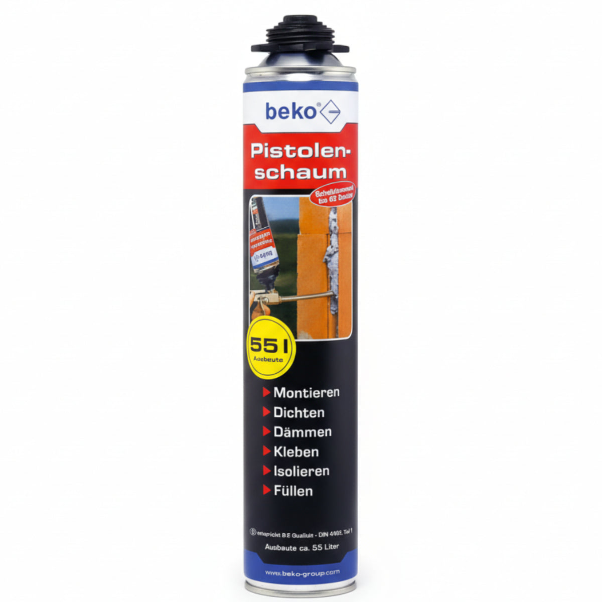 Beko Pistolenschaum 750 ml – PU-Montageschaum für präzise Fugen- und Hohlraumfüllung