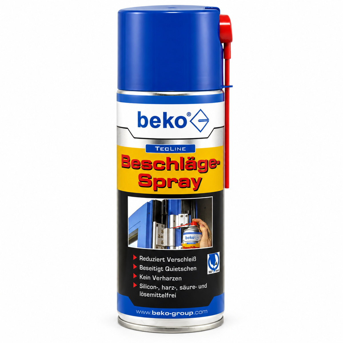 beko TecLine Beschläge-Spray 400 ml – Schmier- und Pflegespray für Fenster- und Türbeschläge