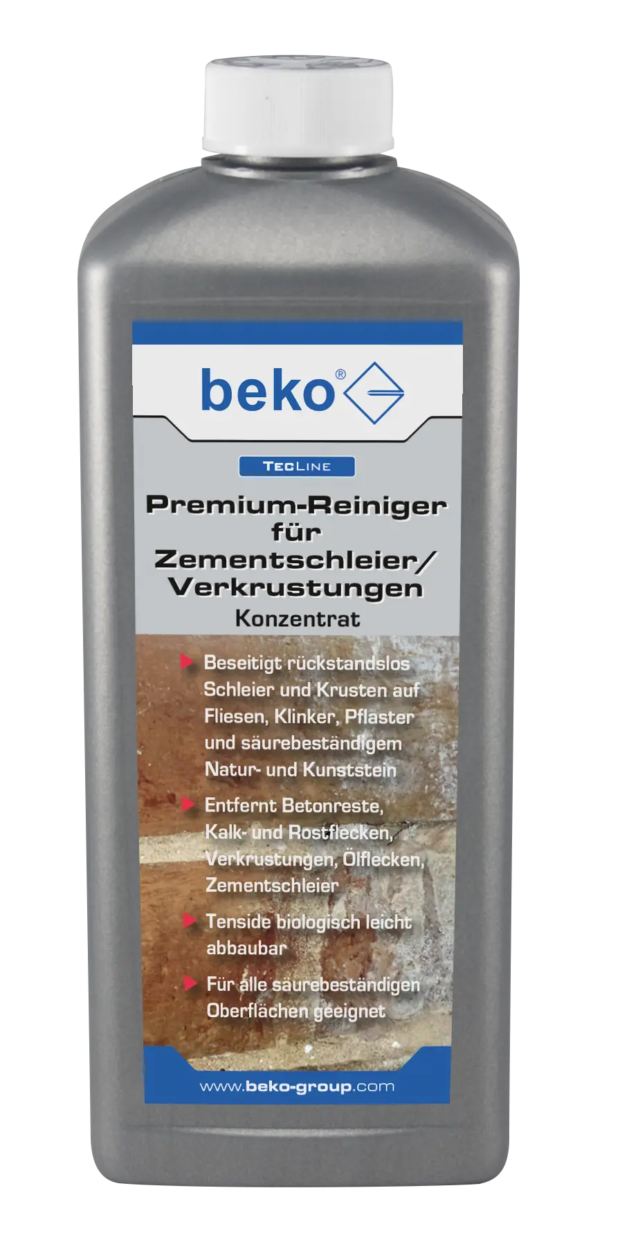 TecLine Premium-Reiniger für Zementschleier/Verkrustungen 1 l Flasche