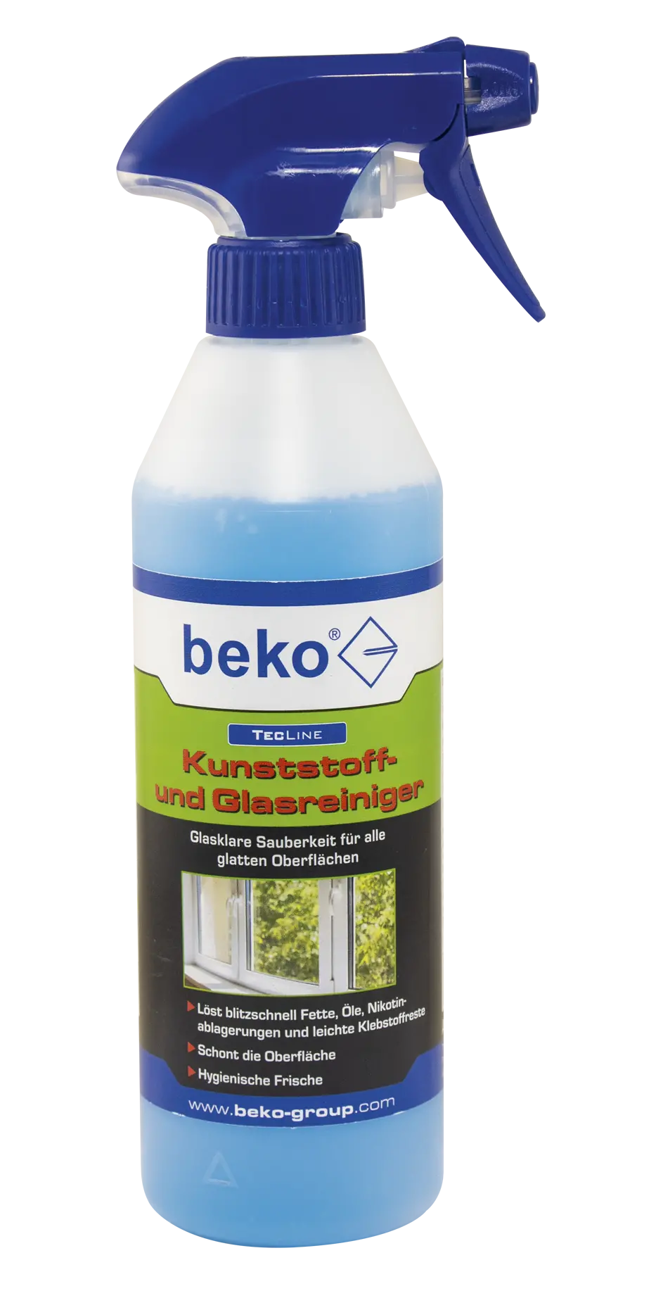 TecLine Kunststoff- und Glasreiniger Sprühflasche 500 ml