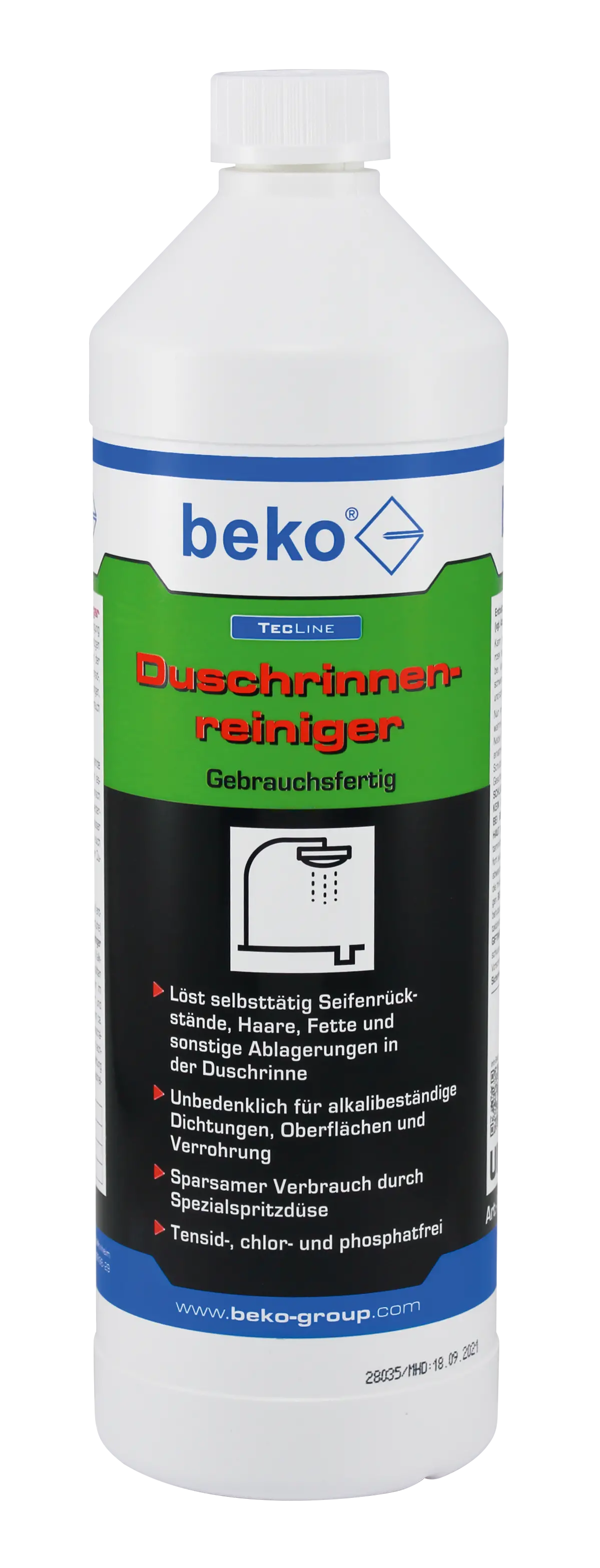 TecLine Duschrinnenreiniger, gebrauchsfertig 1 l Flasche