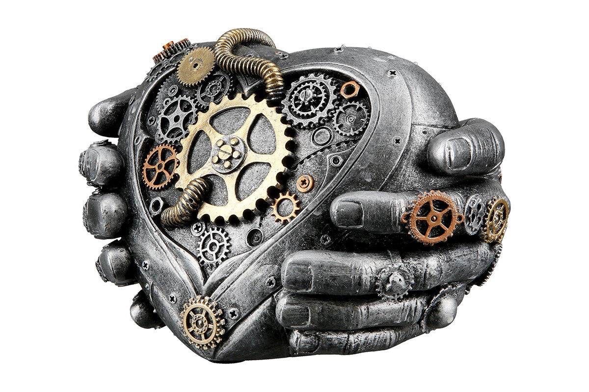 Dekoobjekt Herz „Steampunk Herz in Händen“