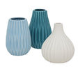 Vase Wilma Hellblau, Türkis, Weiß