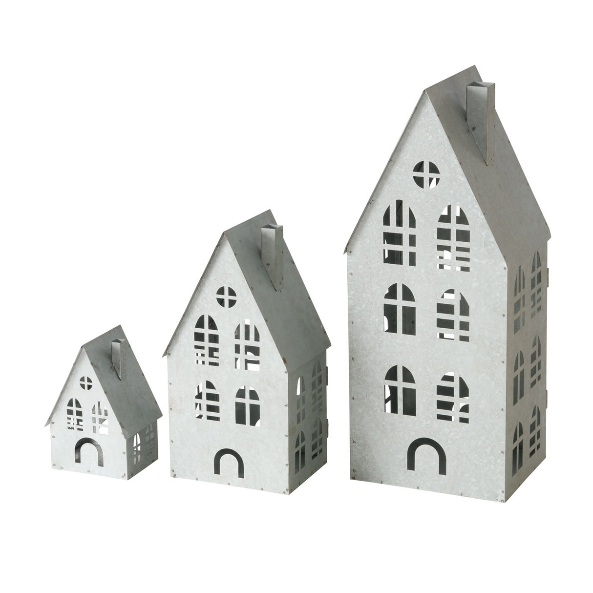 Laterne Dover hellgrau 3-teiliges Set