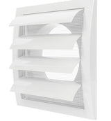 Lüftungsgitter Weiß 125 mm Ø  Außenmaß 190x190 mm m. Schädllingsschutz