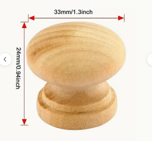 Schrankknopf Holz 3,3 cm Ø