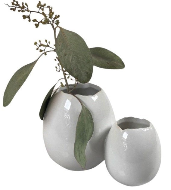 Vase Ei Weiß 2er-Set 814600