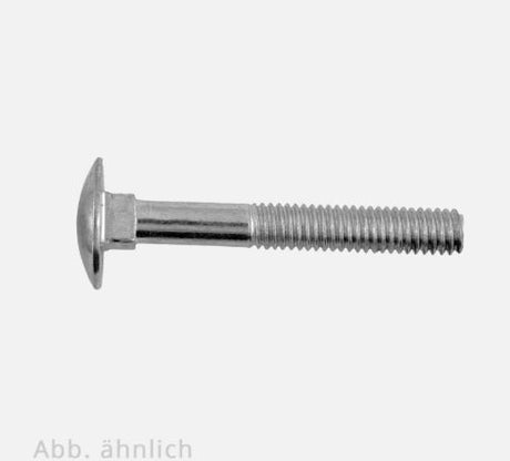 Schlossschrauben DIN 603 M 6 x 80 mm Edelstahl A2 lose