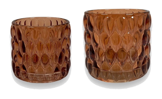 Kerzenhalter Pavia 2er-Set (klein + groß) Rost