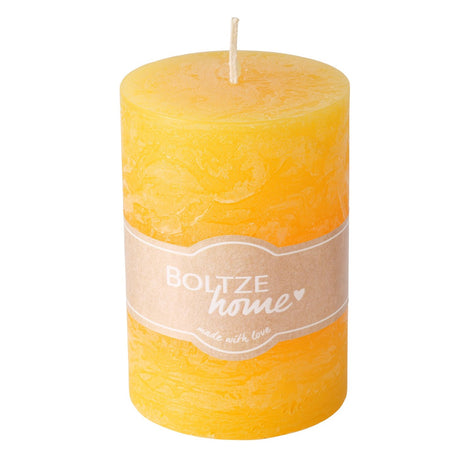 Stumpenkerze Casual Hellorange 10 cm hoch