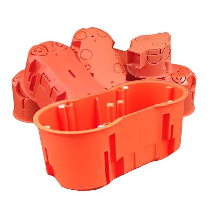 2-fach Abzweigdose Orange Unterputz UP HW Ø68 x 136 x 60 mm Tiefe