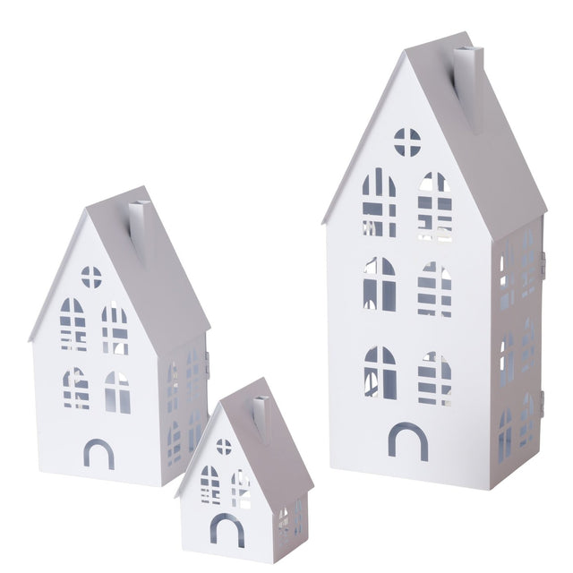 Laterne Dover Weiß 3-teiliges Set