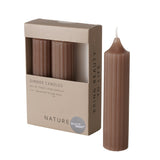 Stabkerze Riffly, 3er-Pack Taupe