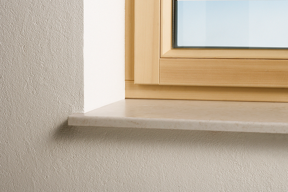Außenfensterbank Helopal classic, Gussmarmor - 35 M (matt, Radius 6mm)