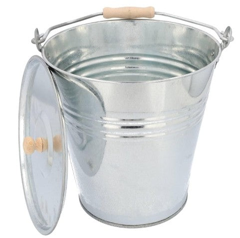 Ascheeimer Zink m. Deckel 12 ltr.