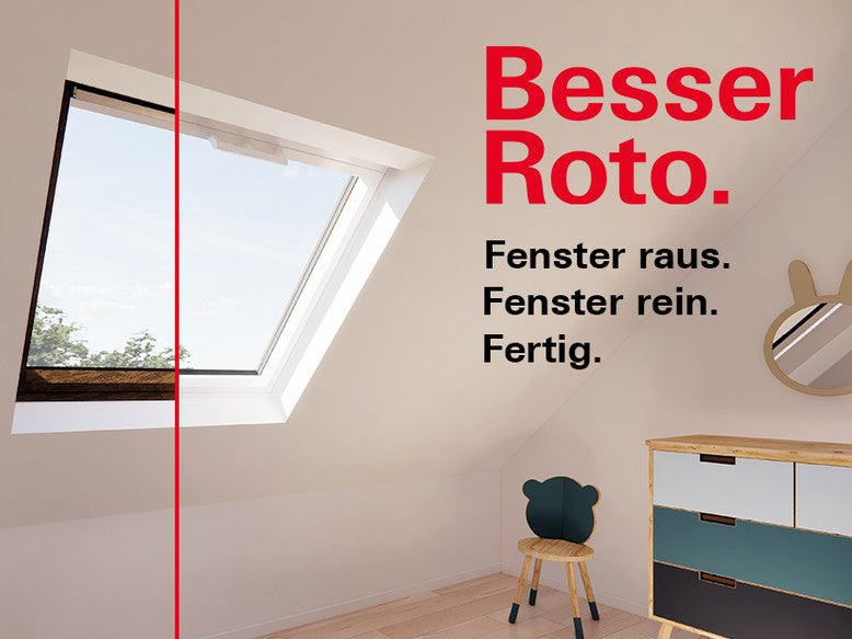 Roto Designo R8 Klapp-Schwingfenster Standard-Renovierung AR1