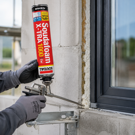 Soudal Soudafoam X-tra 1000 Gun B2 grau 870 ml PU-Pistolenschaum