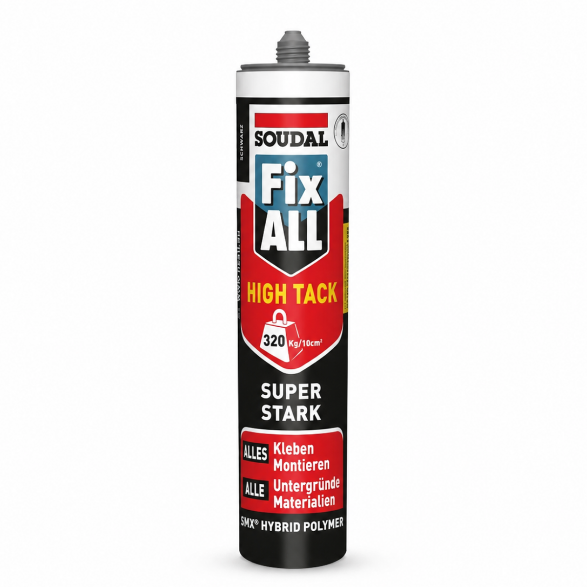 Soudal Fix ALL High Tack Schwarz 420 g Hybrid-Montagekleber und Dichtstoff