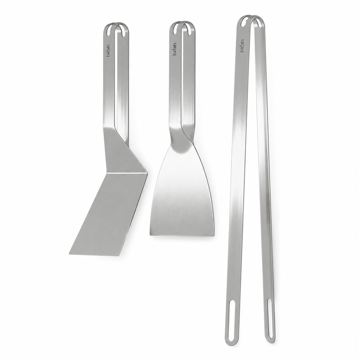 höfats BBQ-Tool-Set (3-tlg.) Grillzange + Spachtel + Wender oder Einzeln