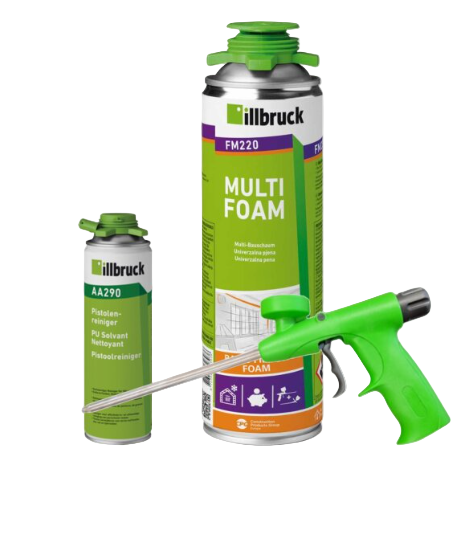Illbruck Set Schaum FM220 + Reiniger + Schaumpistole
