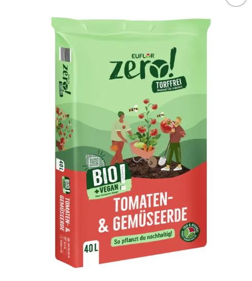 Euflor Zero! Bio Tomaten- und Gemüseerde 40 ltr. torffrei