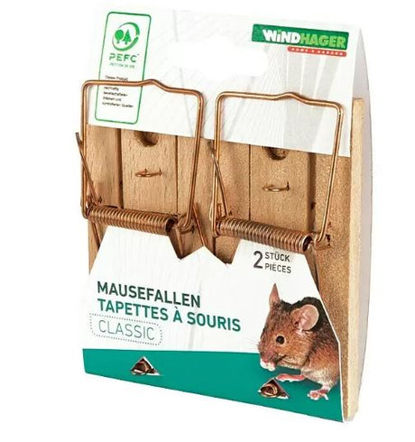 Windhager Mausefalle Classic Wood 2er-Pack