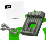 Akku-Ladegerät GP Recharge für AA, AAA Akkus inkl. USB-Kabel