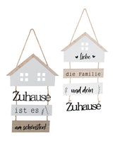 Hänger Haus „Zuhause“ 20x39 cm
