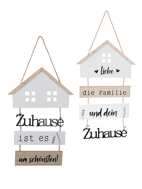 Hänger Haus „Zuhause“ 20x39 cm