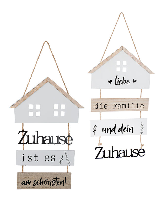 Hänger Haus „Zuhause“ 20x39 cm