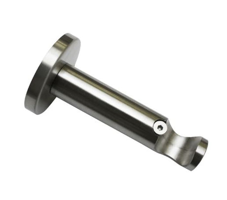 Wandträger für Gardinenstange Ø 20 mm offen Edelstahloptik 8 cm
