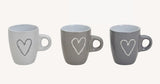 Espressotasse Herz aus Keramik 50 ml