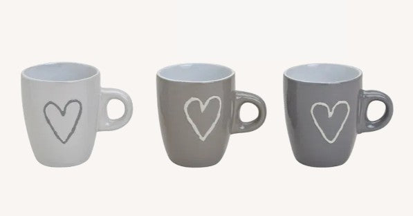 Espressotasse Herz aus Keramik 50 ml