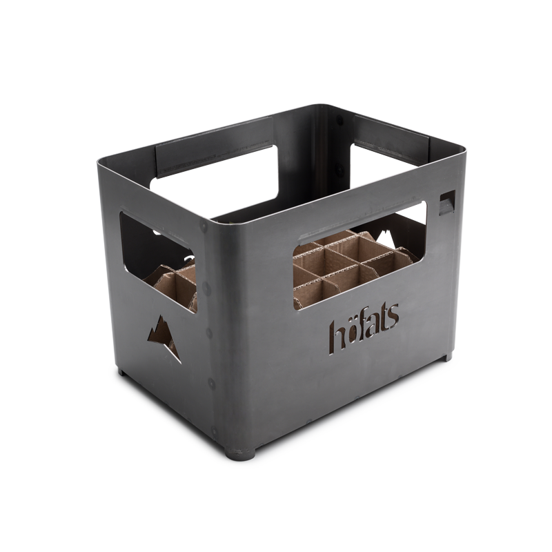 höfats BEER BOX Feuerkorb rostig – Produktansicht