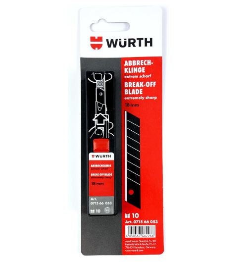 Würth Abbrechklingen 18 mm extrem scharf 10St./Pack.