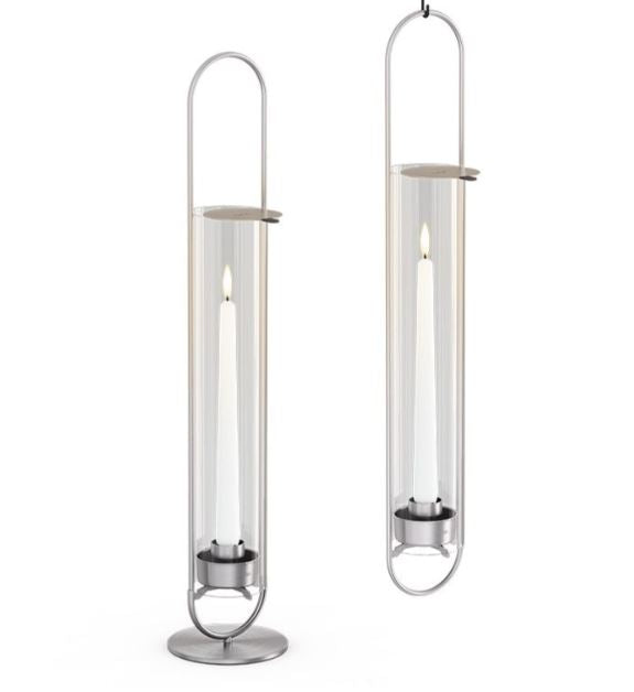 höfats OVAL CANDLE 55 Kerzenhalter silber