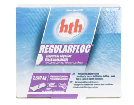 hth Regularfloc Flockungsmittel  10 Kartuschen je 125g,  1,25kg