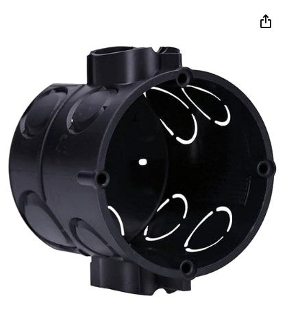 Unterputz-Gerätedose mit Stutzen Ø 60mm 41mm Tiefe UP M25 schwarz