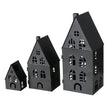 Laterne Dover schwarz 3-teiliges Set